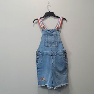 Pride "Queen* Rainbow Overall Shorts // S